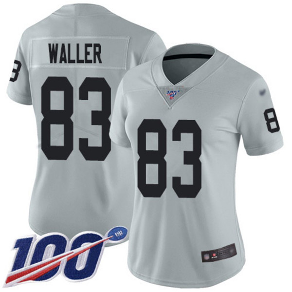 Women's Las Vegas Raiders ACTIVE PLAYER Custom 100th Season Gray Vapor Untouchable Limited Stitched Jersey
